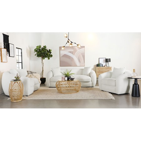 Isabella 3-piece Faux Sheepskin Sofa Set