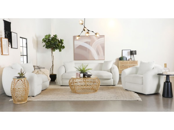 Isabella 3-piece Faux Sheepskin Sofa Set