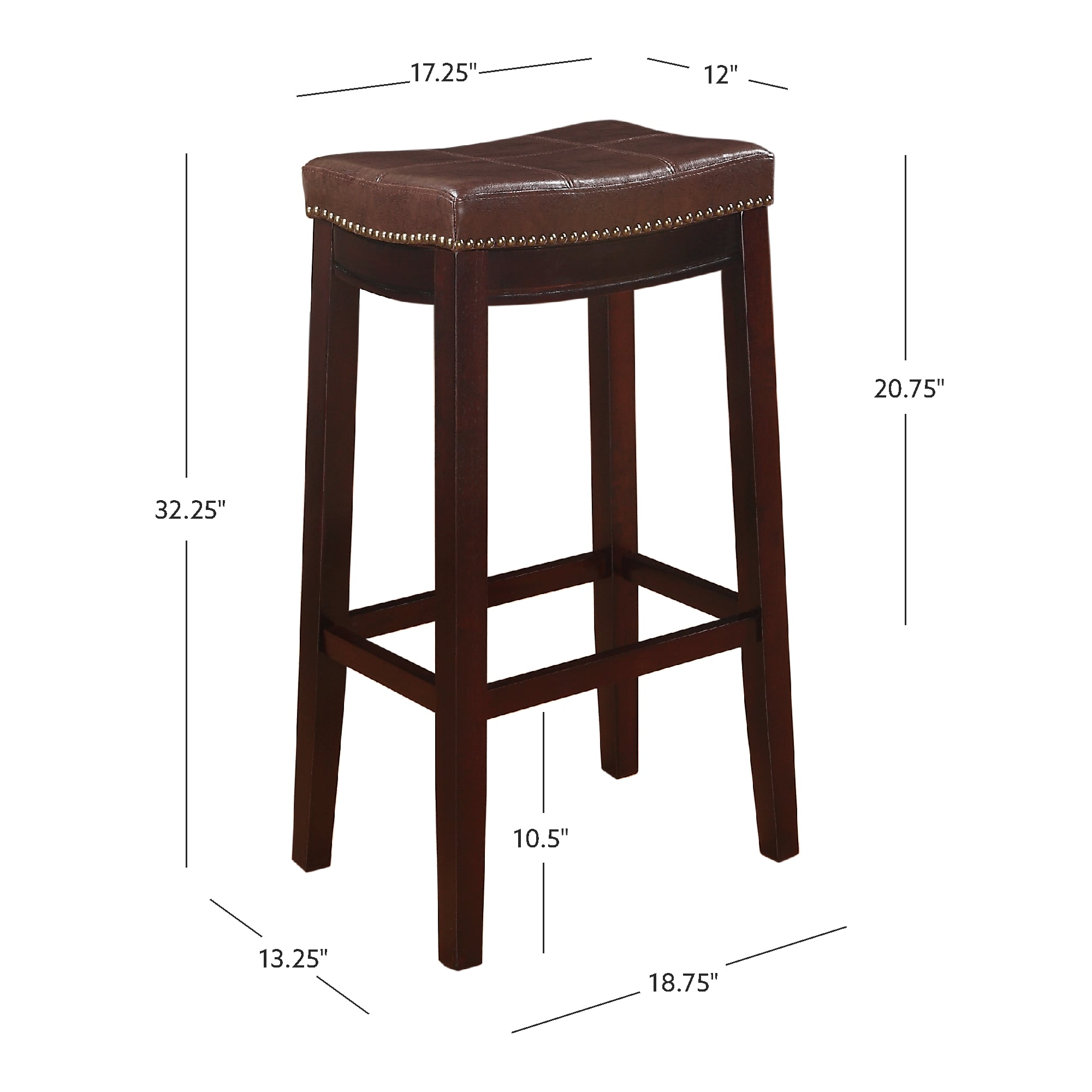 Linon Claridge Upholstered Bar Stool