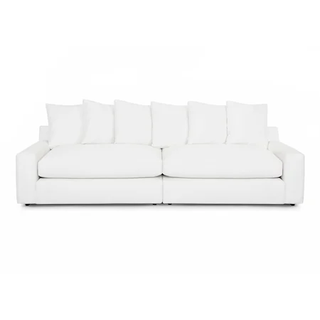 Transitional 2-Piece Sectional Sofa with Loose Pillows