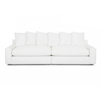 Transitional 2-Piece Sectional Sofa with Loose Pillows