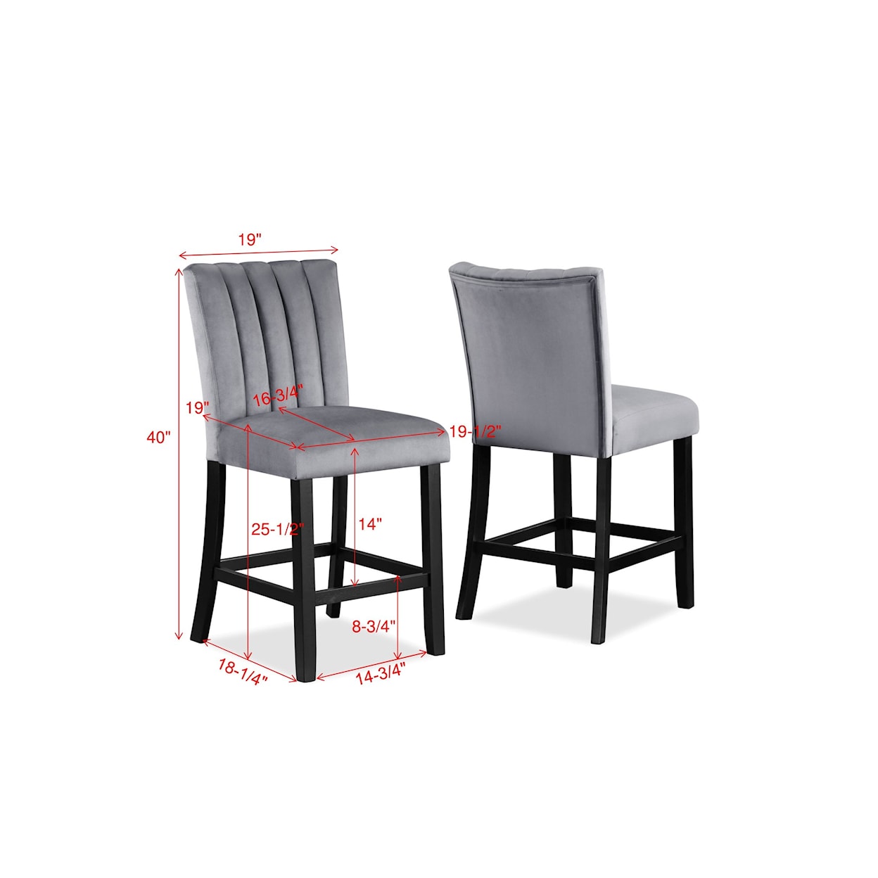 Crown Mark Pascal 5-Piece Counter Height Dining Set