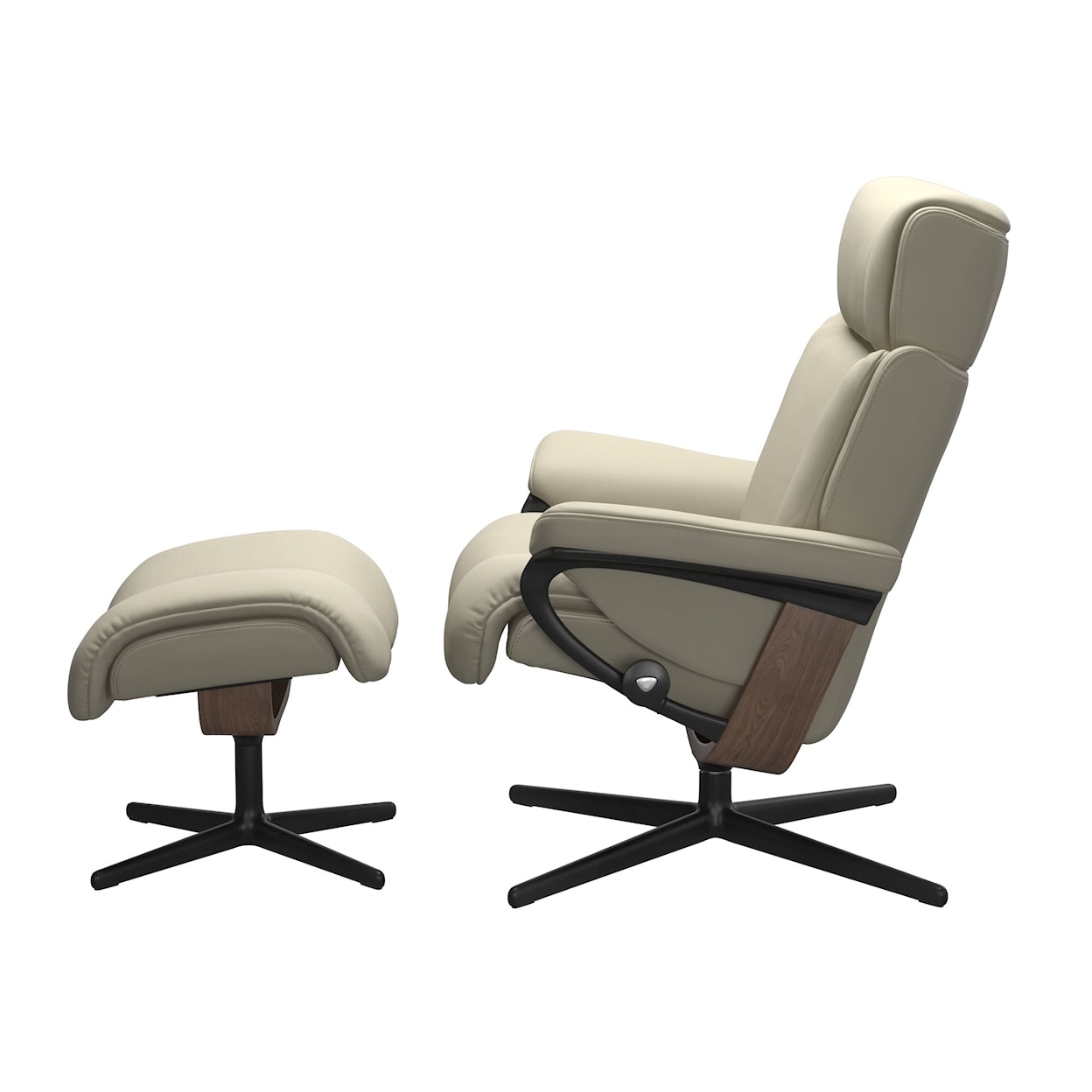 Stressless by Ekornes Magic Magic Small Recliner and Ottoman