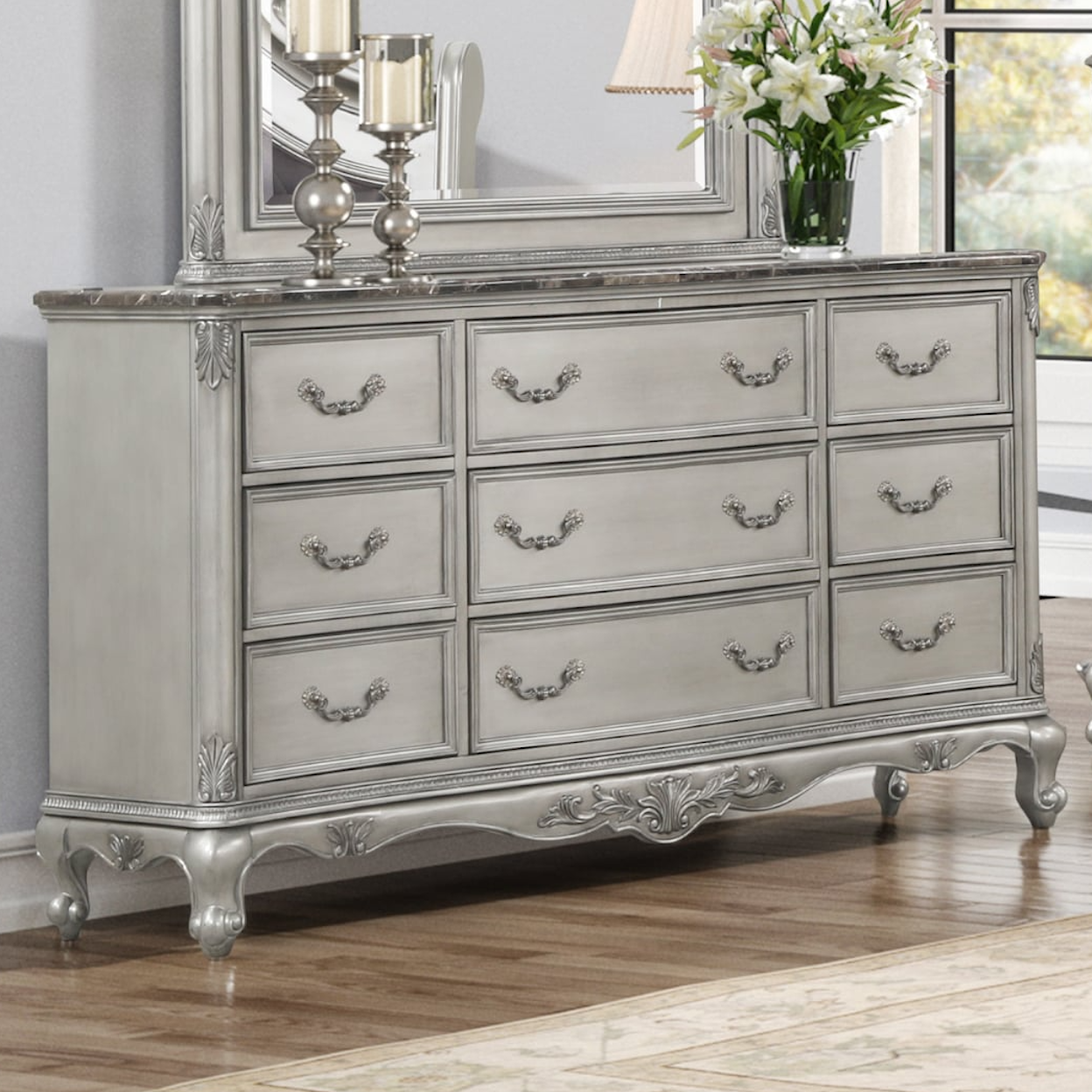 New Classic MARGUERITE Dresser With Marble Top