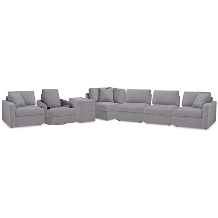 6-Piece Sectional And Swivel Glider Recliner