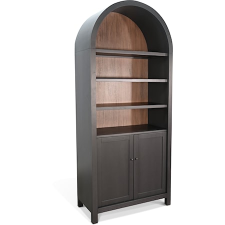 Arched Display Cabinet with Doors