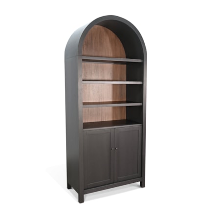 Arched Display Cabinet with Doors