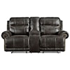 Signature Design Grearview Power Reclining Loveseat with Console