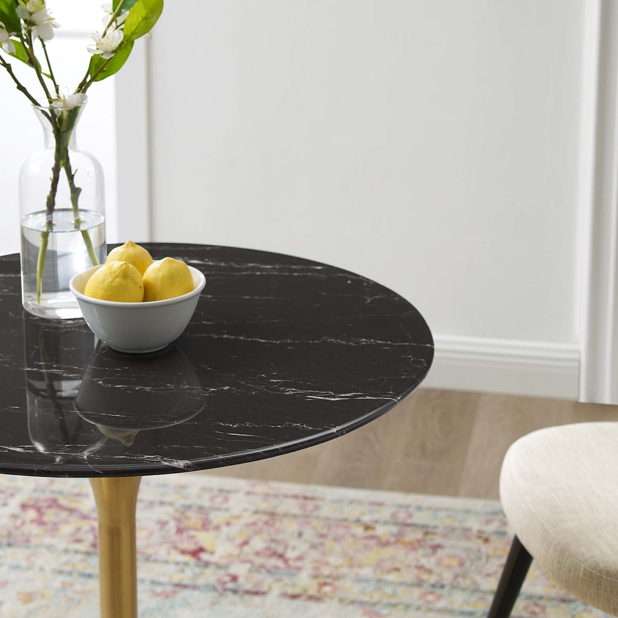 Modway Lippa 28" Marble Dining Table