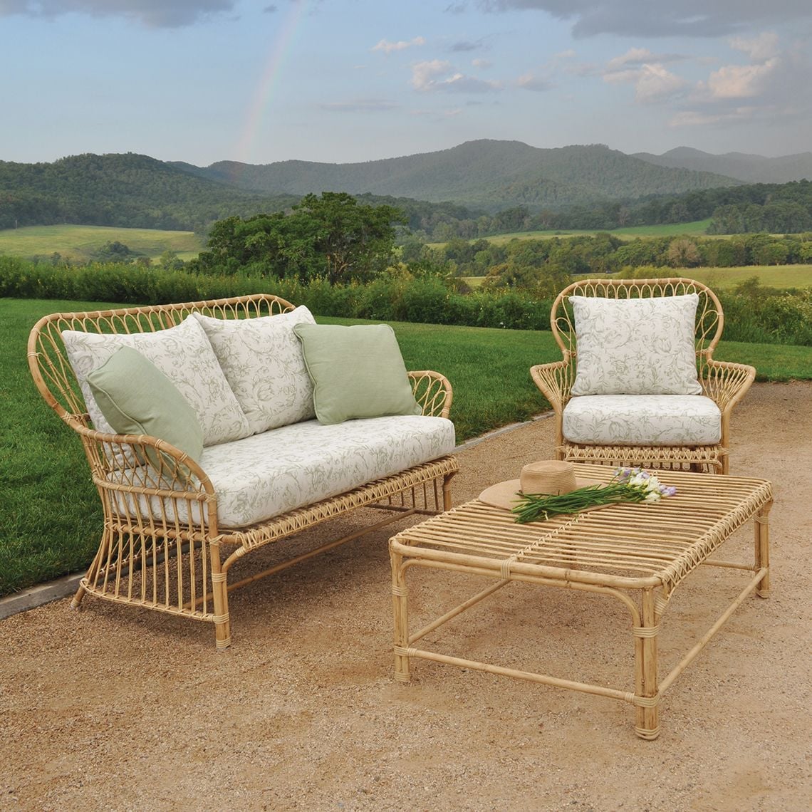 45" Rectangular Coffee Table w/Glass Top