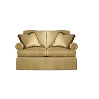 Traditional Loveseat with Rolled Arms