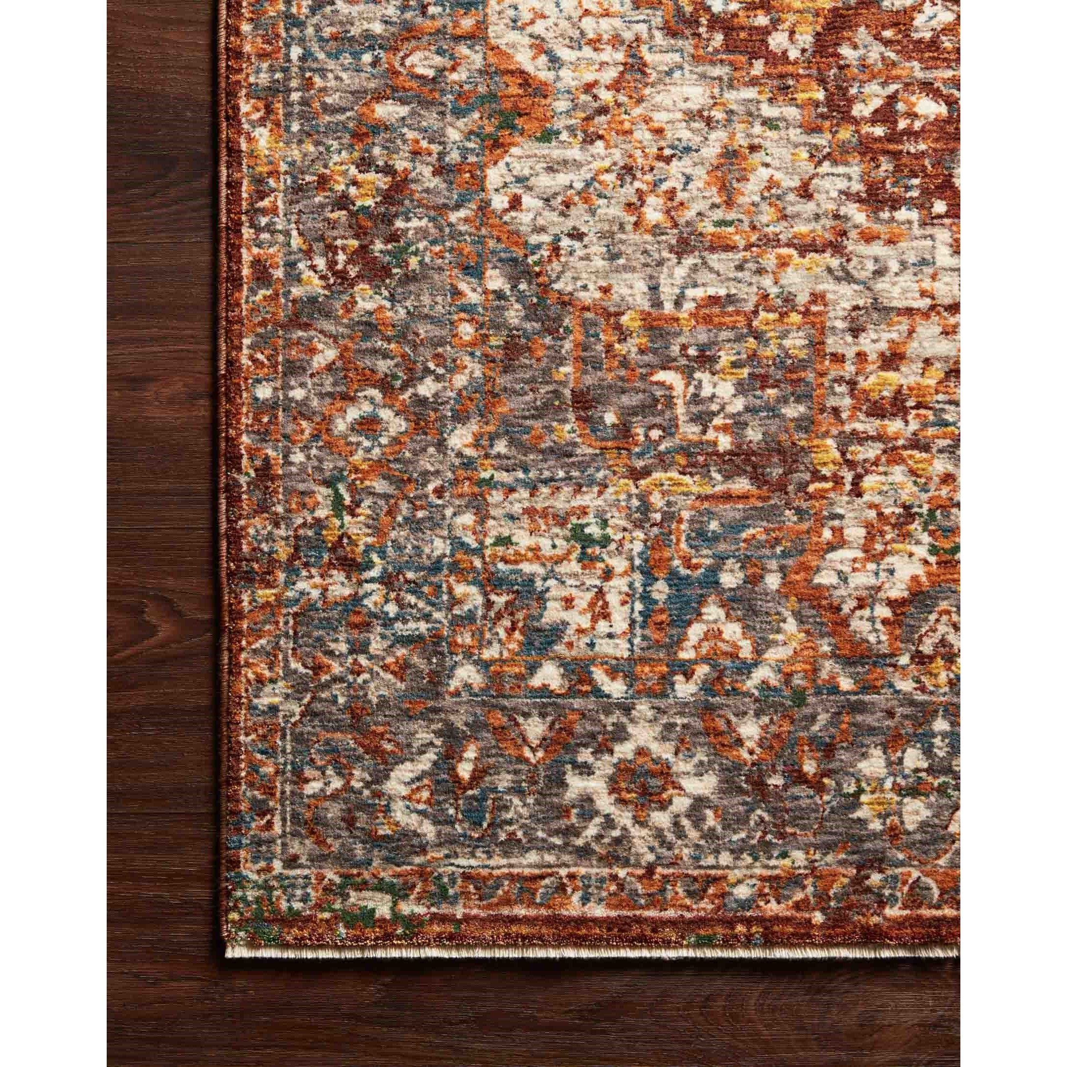 Loloi Rugs Lourdes 18" x 18"  Rust / Multi Rug