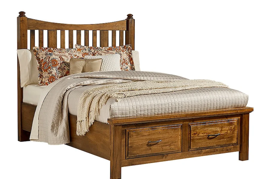 Maple Road King Slat Storage Bed by Artisan & Post at Esprit Decor Home Furnishings