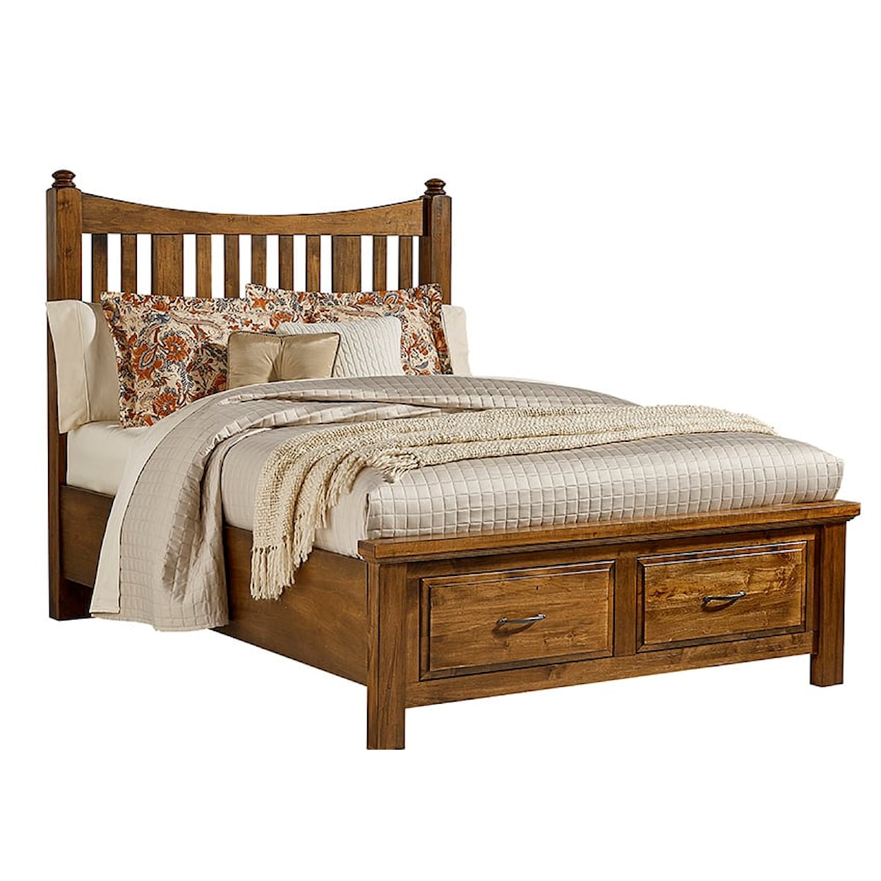 Virginia House Mt Airy Queen Slat Storage Bed