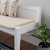 Powell Bauer Upholstered Cane Bench