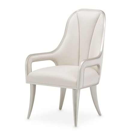 Uph. Dining Arm Chair w/Channel Tufting