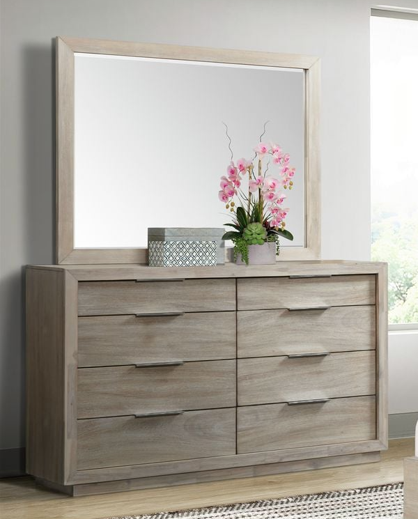 Dresser and Mirror Set