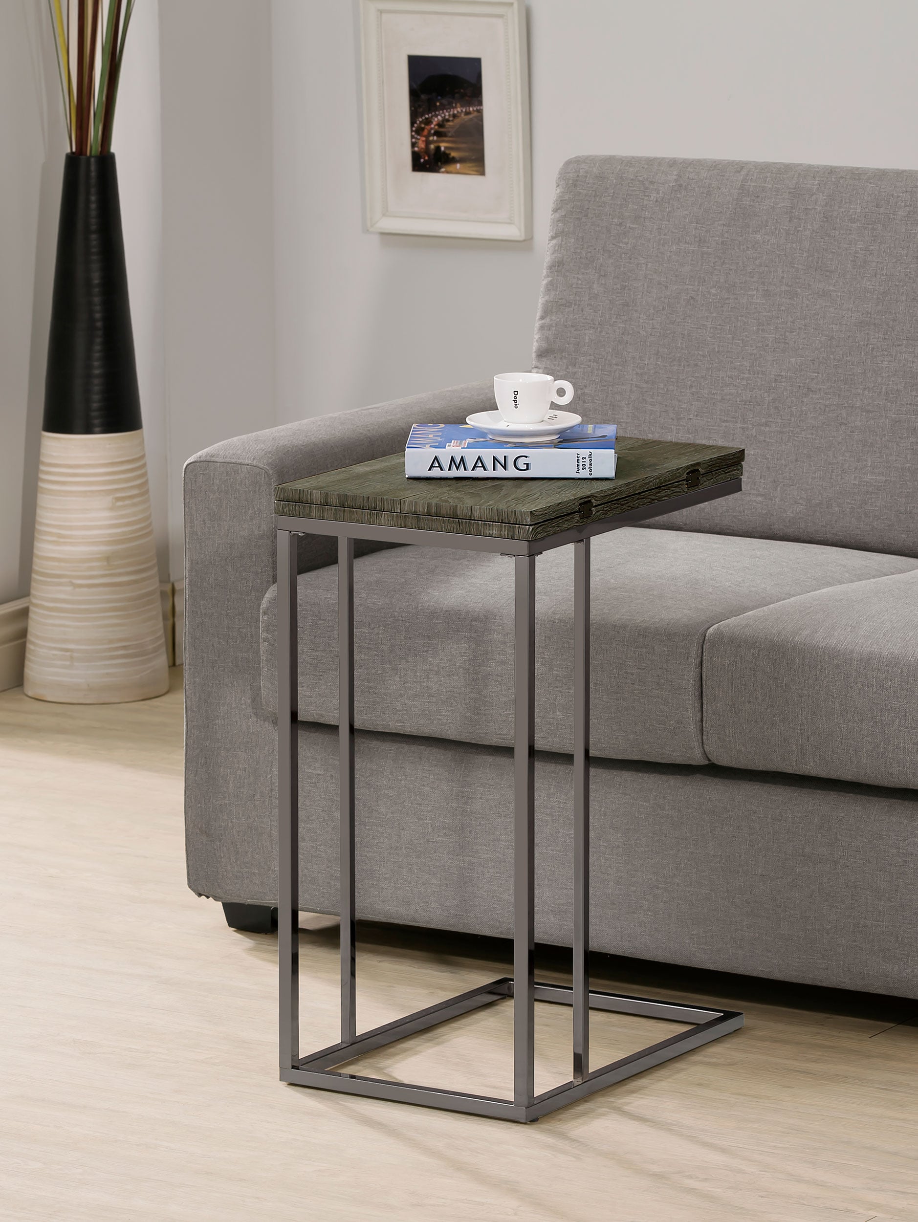 Coaster Pedro Pedro Expandable C-Shaped Sofa Side Table