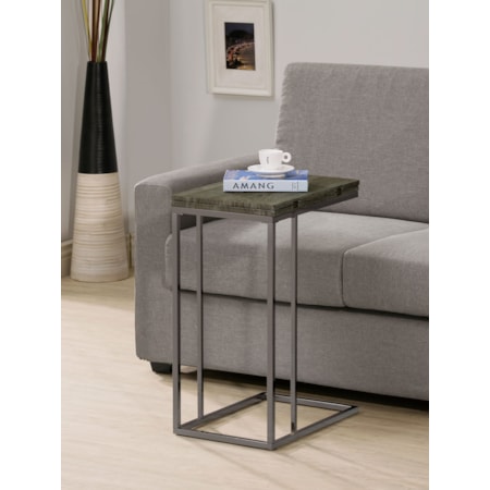 Pedro Expandable C-Shaped Sofa Side Table