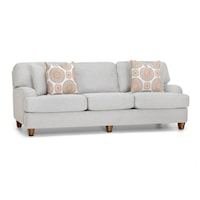 Transitional Sofa with Wood Legs