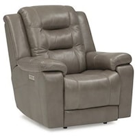 Leighton Casual Wallhugger Power Recliner with Power Headrest and Lumbar