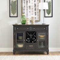Cottage Style Buffet with Wine Bottle Storage