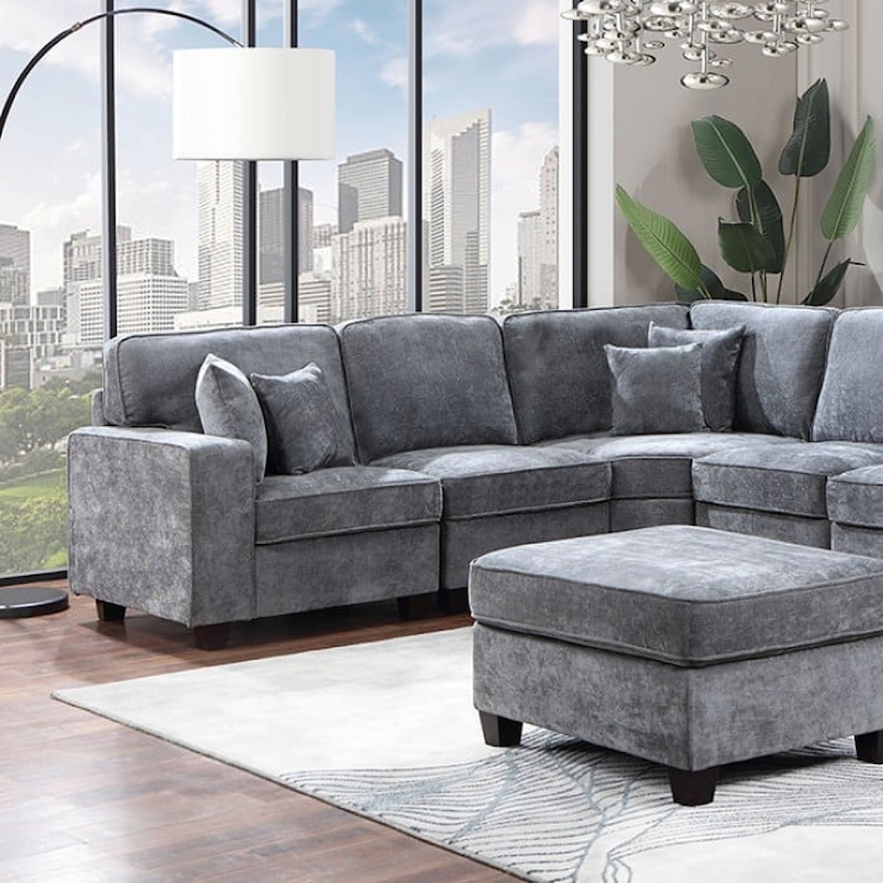 Furniture of America CAJEME Sectional Sofa