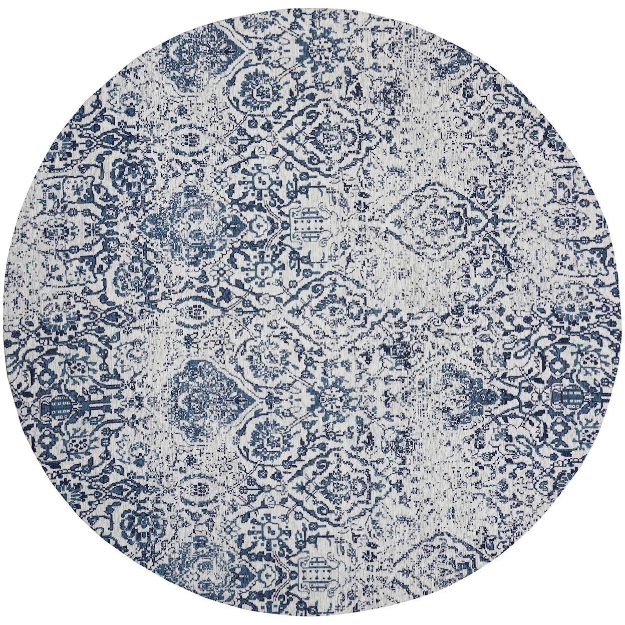 Nourison Damask 6' Round  Rug