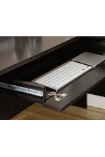 Sauder Palladia Traditional Executive Computer Desk with Drop-Front Keyboard/Mousepad