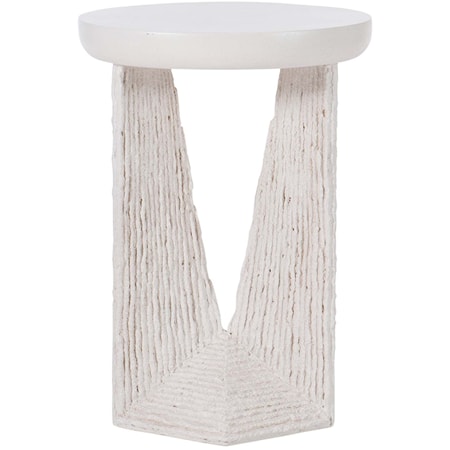 Voile Natural Stonecast Outdoor Accent Table