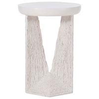 Voile Natural Stonecast Outdoor Accent Table