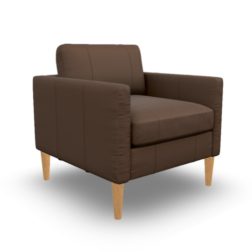 Mid-Century Modern Club Chair with Tapered Legs