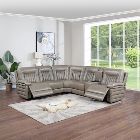 Power Reclining Leather Sectional