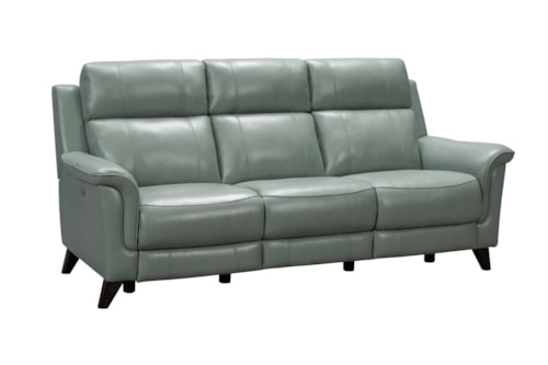 Mid-Century Modern Power Reclining Sofa with USB Port