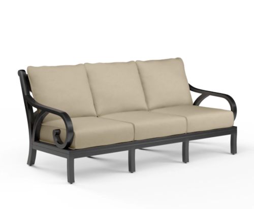 Traditional Outdoor Cushioned Sofa