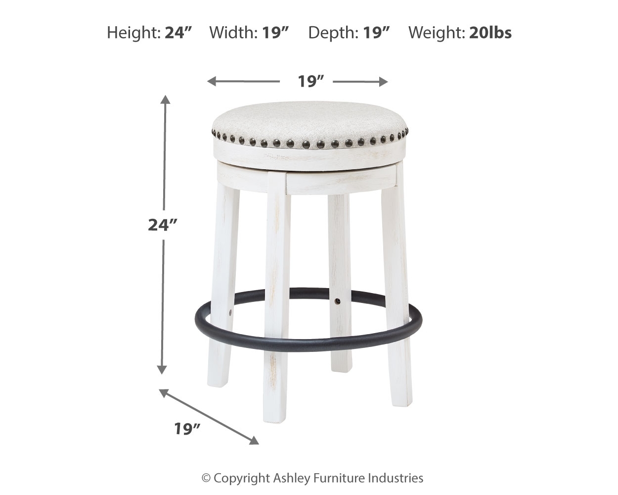 Signature Design by Ashley Valebeck Uph Swivel Stool (1/Cn)