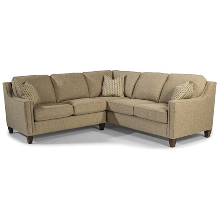 Transitional 2-Piece Sectional with RAF Corner Sofa