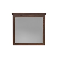 Rustic Landscape Mirror - Dark Brown