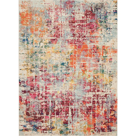 5'3" x 7'3" Pink/Multicolor Rectangle Rug