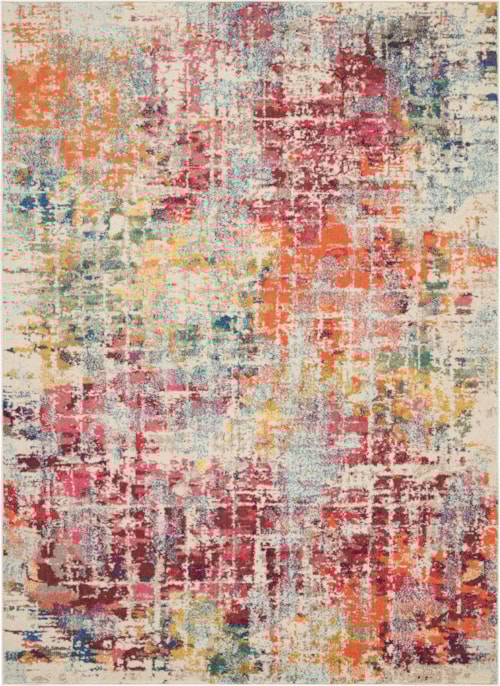 5'3" x 7'3" Pink/Multicolor Rectangle Rug
