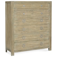 Coastal 6-Drawer Chest with Removable Felt Liner