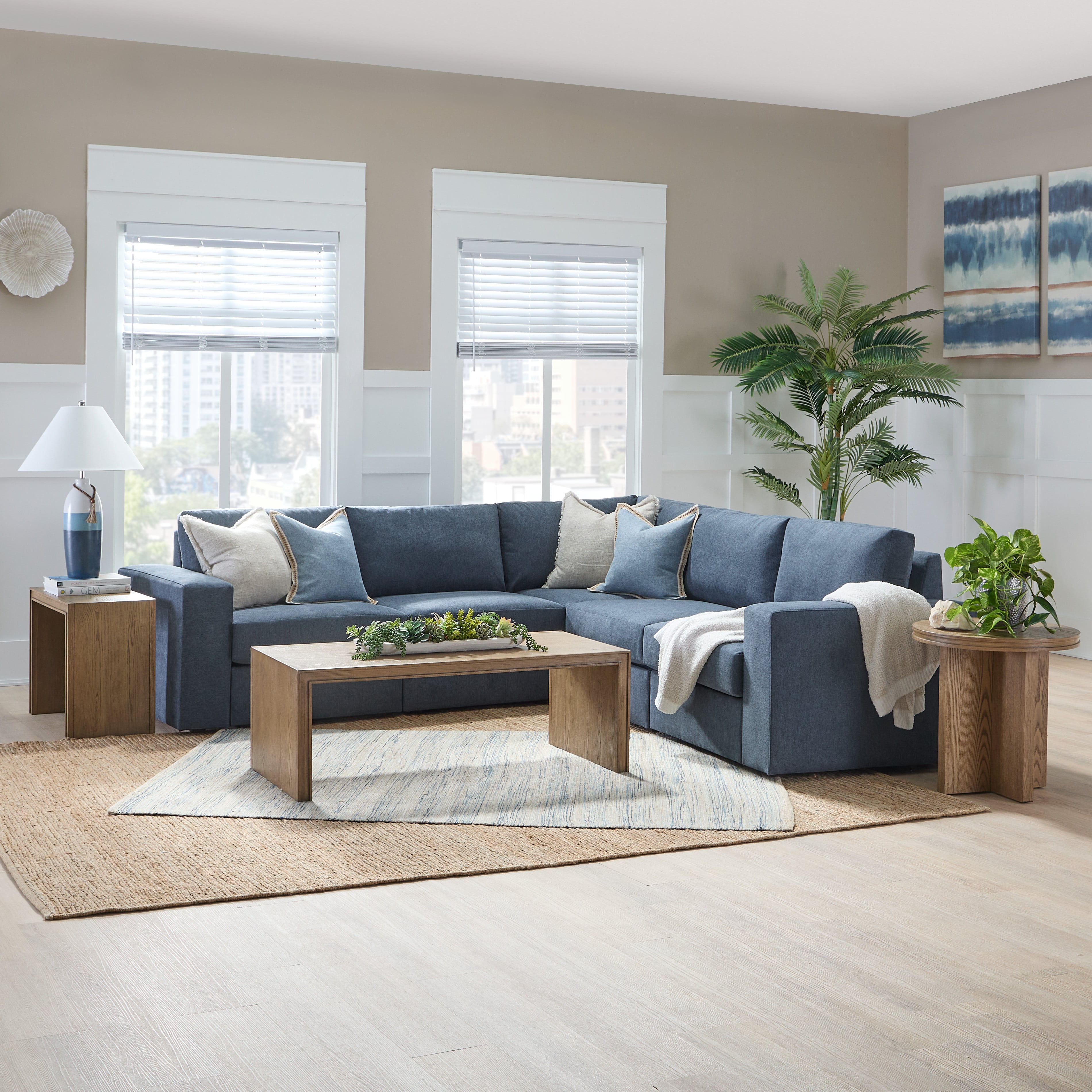 Flexsteel Flex Wide-Arm 5-Seat Sectional Sofa