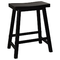 Transitional 24" Sawhorse Counter Height Stool