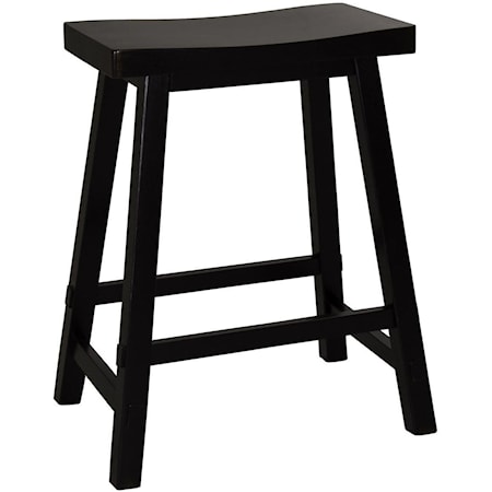 Transitional 24" Sawhorse Counter Height Stool