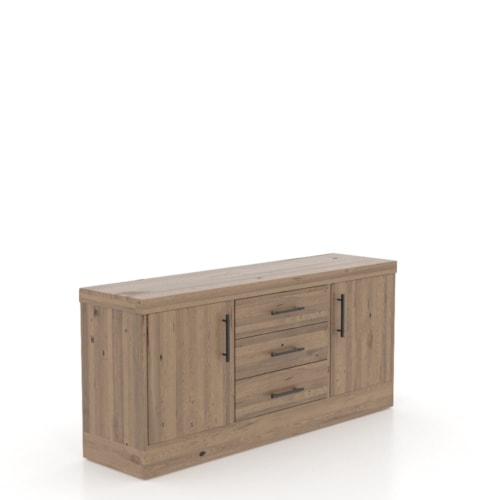 Industrial Customizable Storage Buffet with Interior Shelving