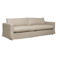 Slip-Cover Sofa In Sand Natural Linen