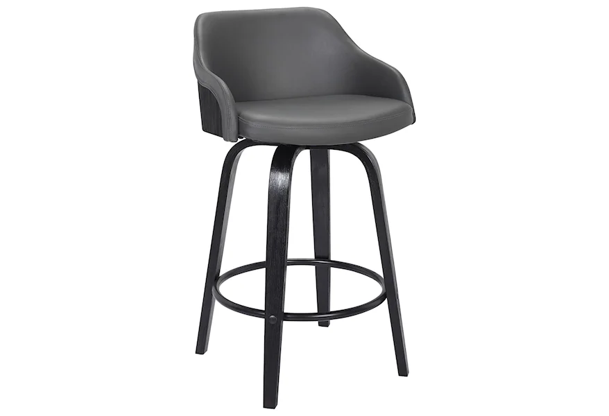 Alec Faux Leather 26" Counter Height Swivel Stool by Armen Living at Michael Alan Furniture & Design