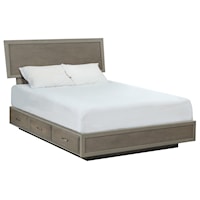 Contemporary Queen Adjustable Storage Bed