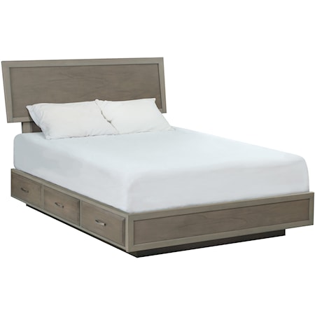 Contemporary Queen Adjustable Storage Bed
