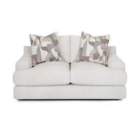 Casual Loveseat with Throw Pillows